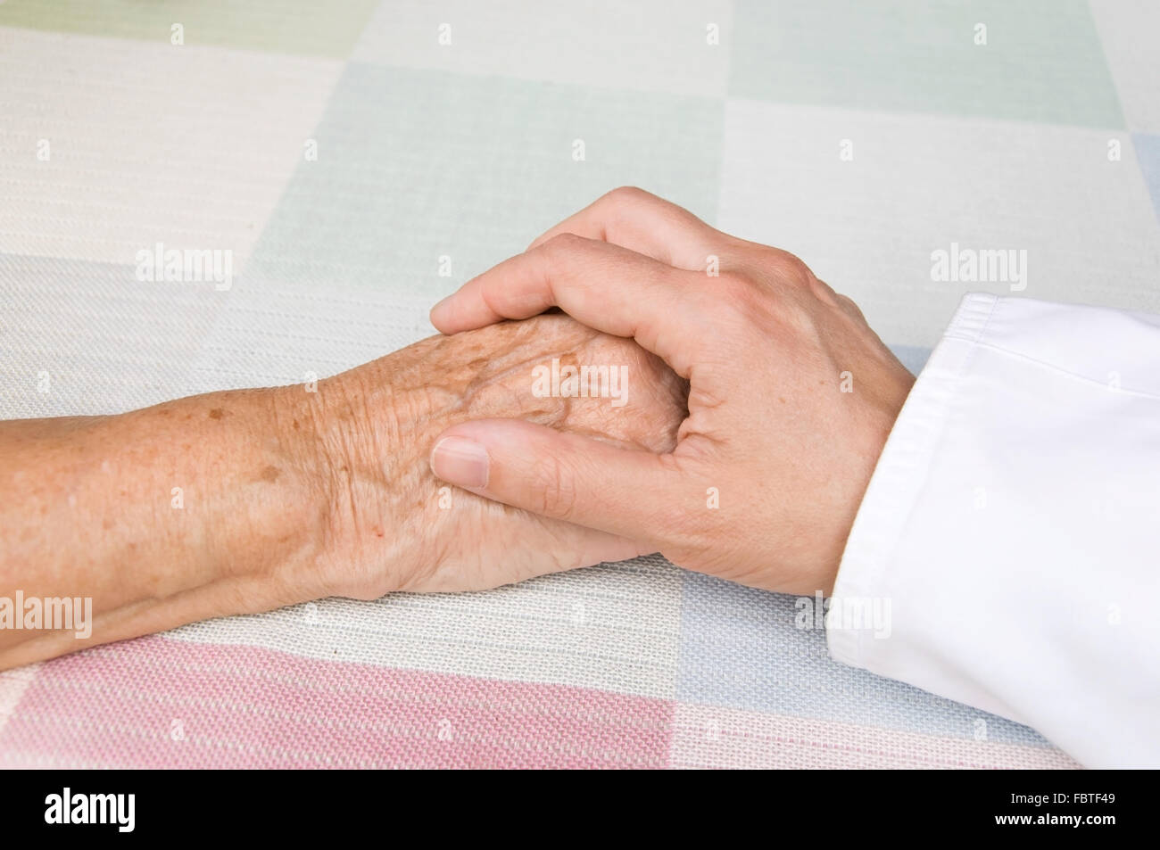 doctor and elderly patient Stock Photo