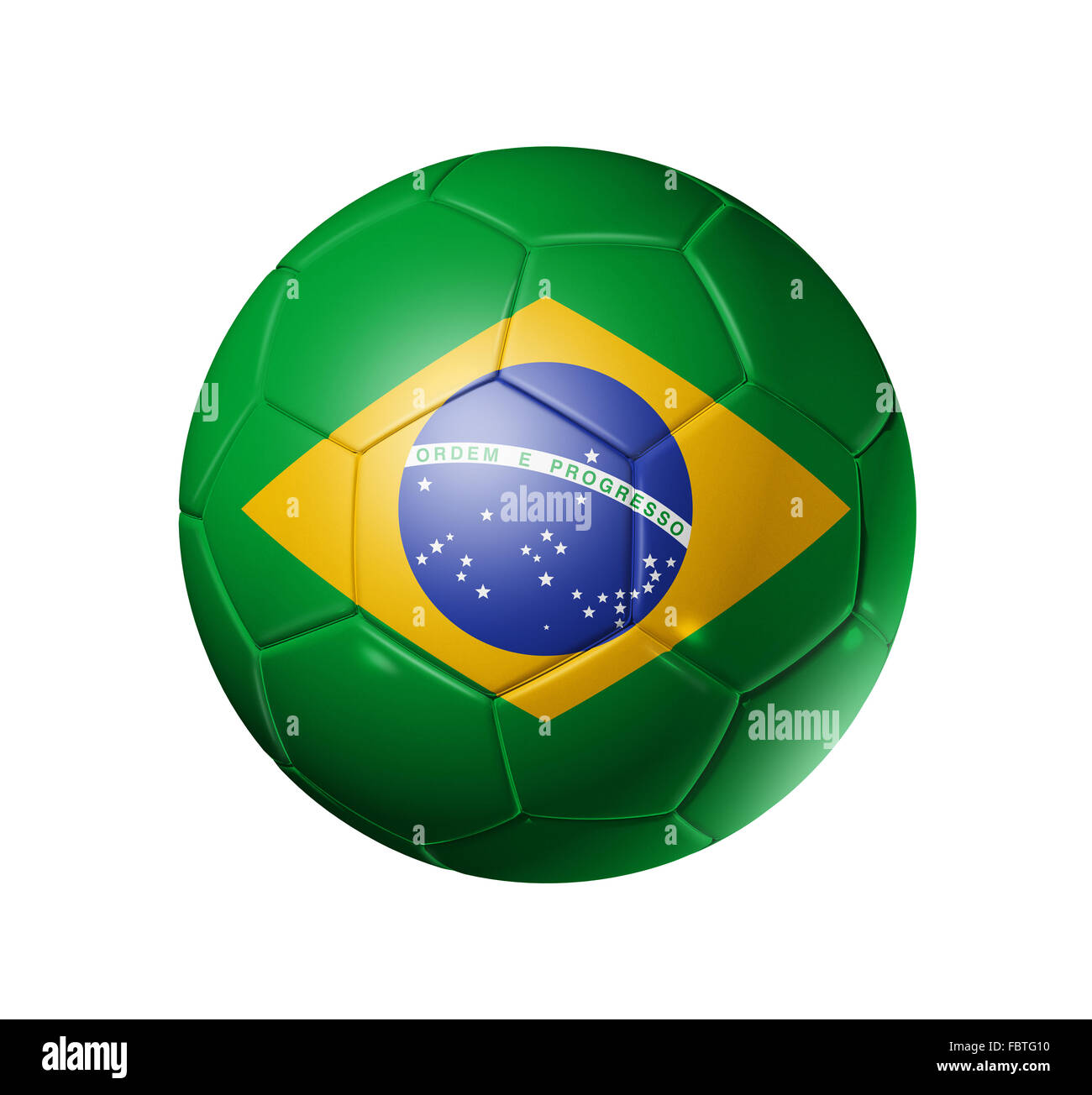Soccer football ball with brazil flag Stock Photo - Alamy