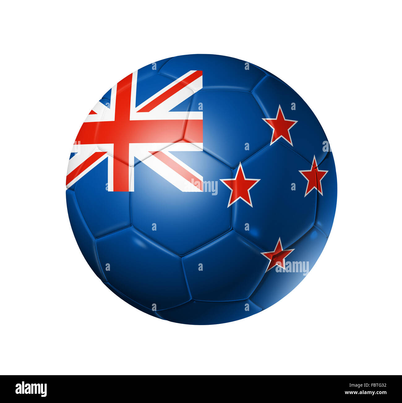 Soccer football ball with New Zealand flag Stock Photo Alamy