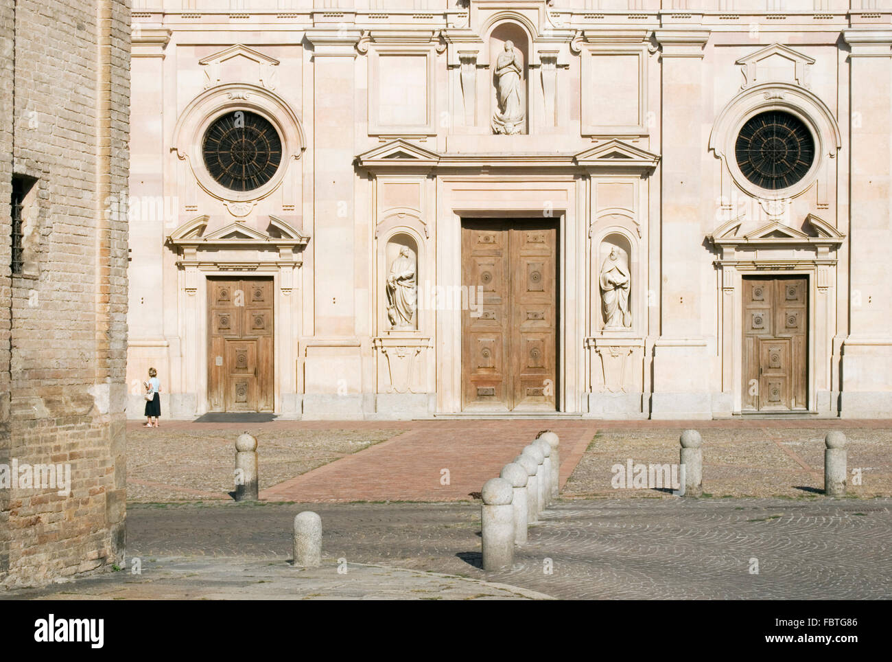 the facade of San Giovanni Evangelista church, Parma, Emilia Romagna Italy Stock Photo