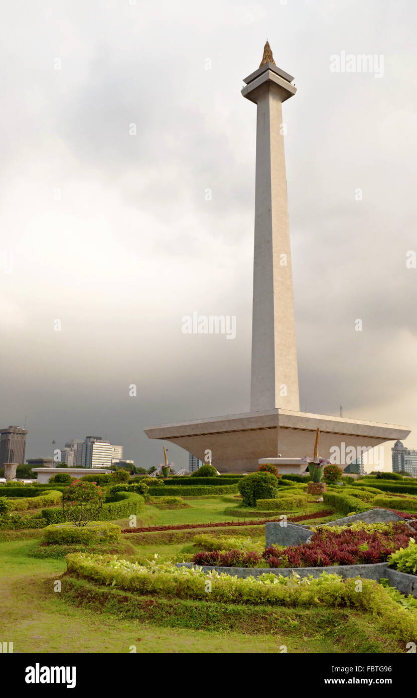 Jakarta National Monument in a public park Stock Photo