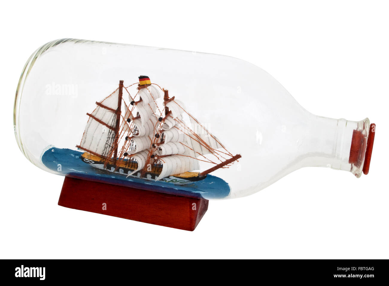 ship in a bottle Stock Photo