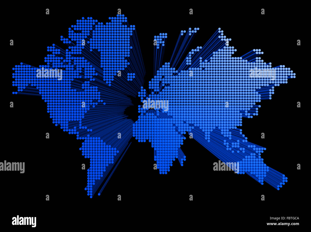 three dimensional world map Stock Photo - Alamy