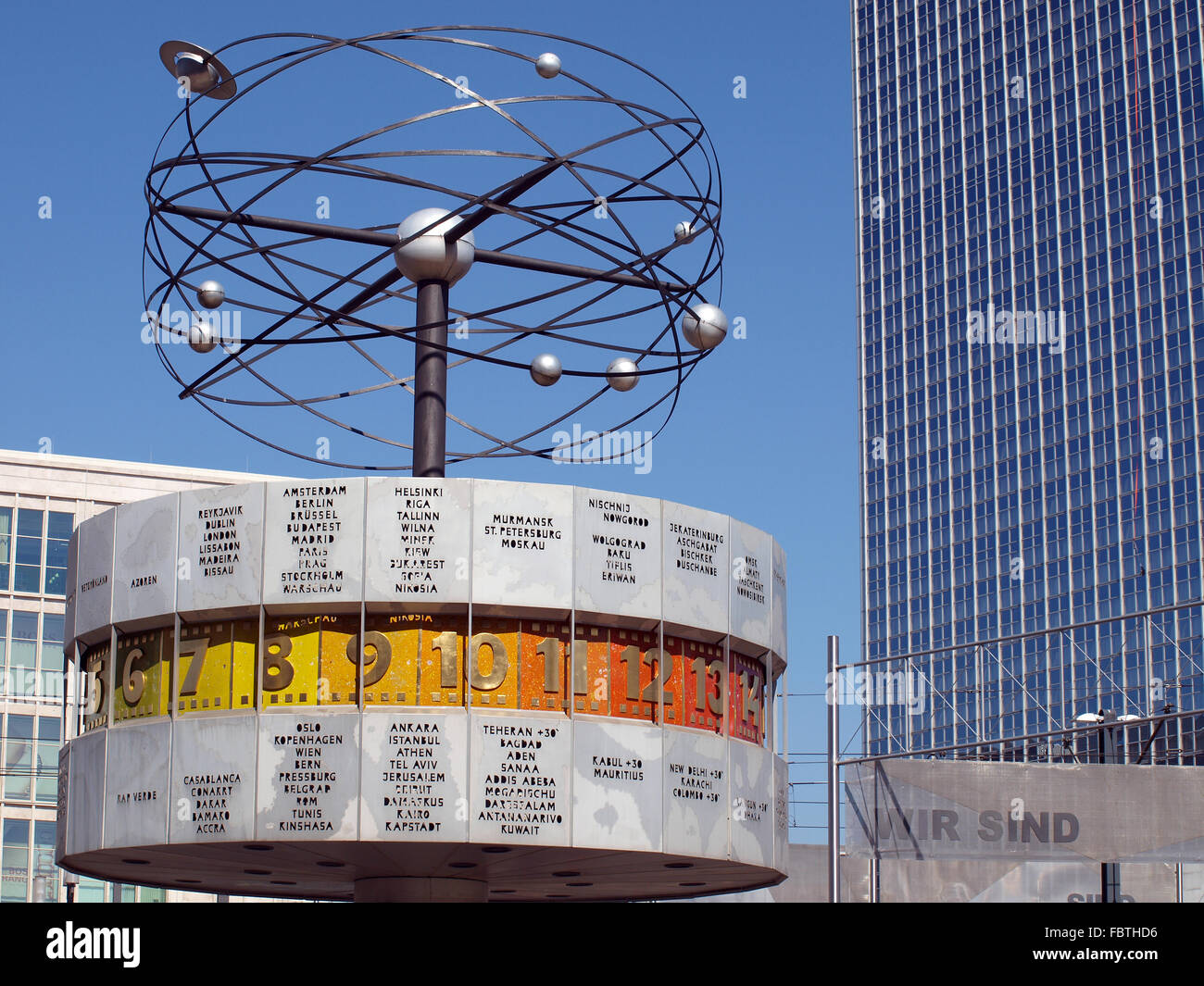 Berlin Alexanderplatz World Clock Stock Photo Alamy
