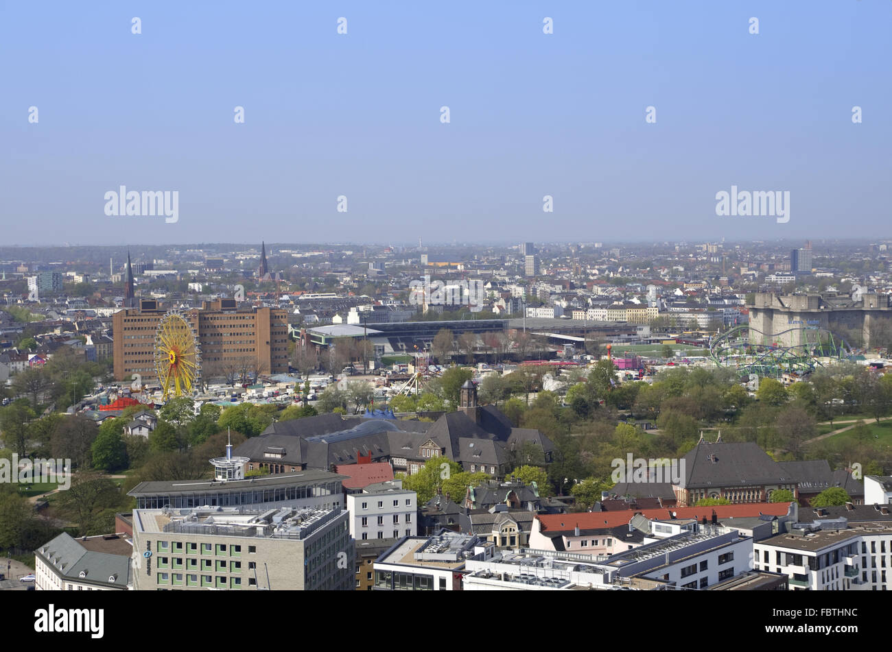 Hamburg aerial view Stock Photo