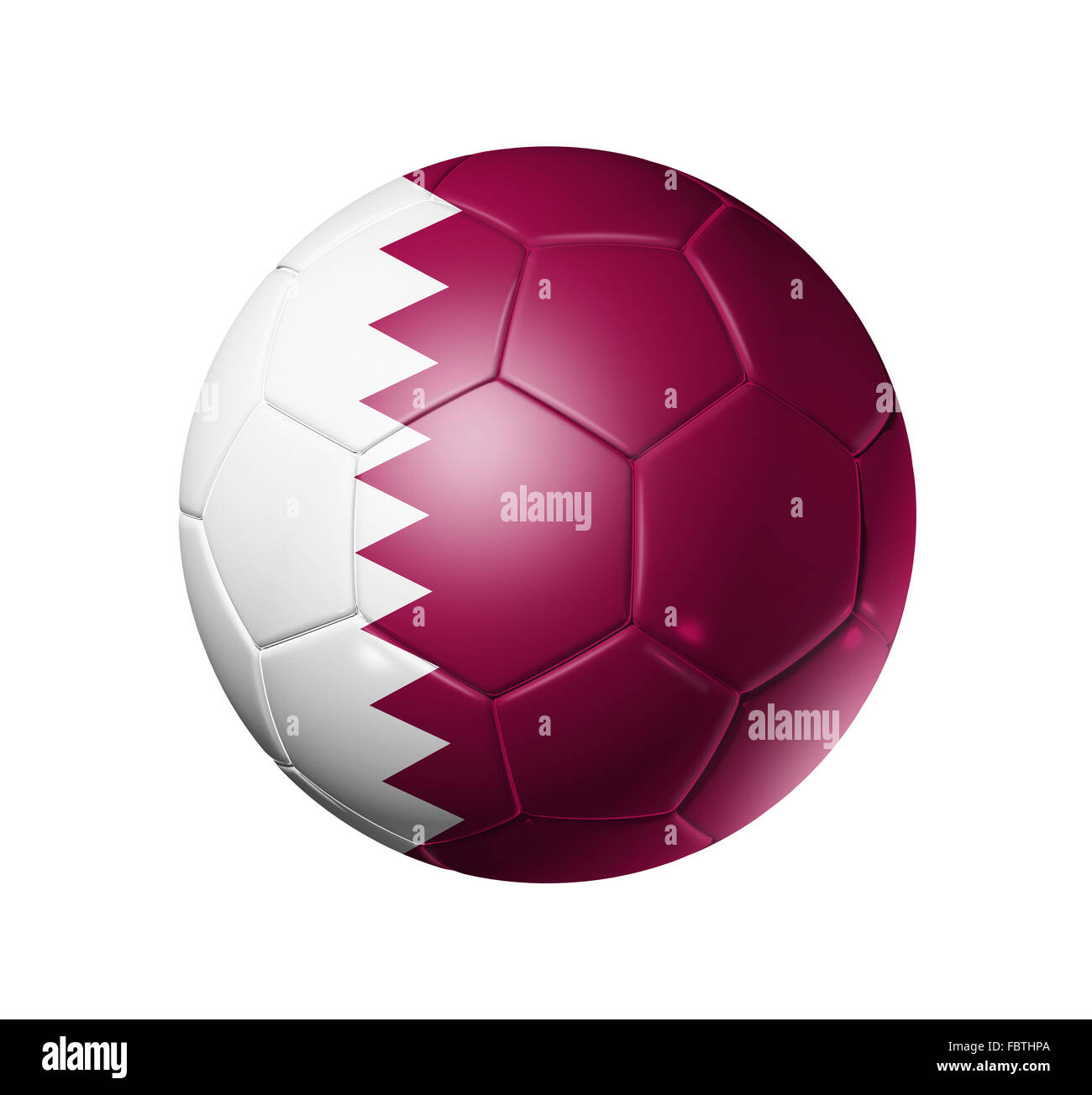 Soccer football ball with Qatar flag Stock Photo Alamy