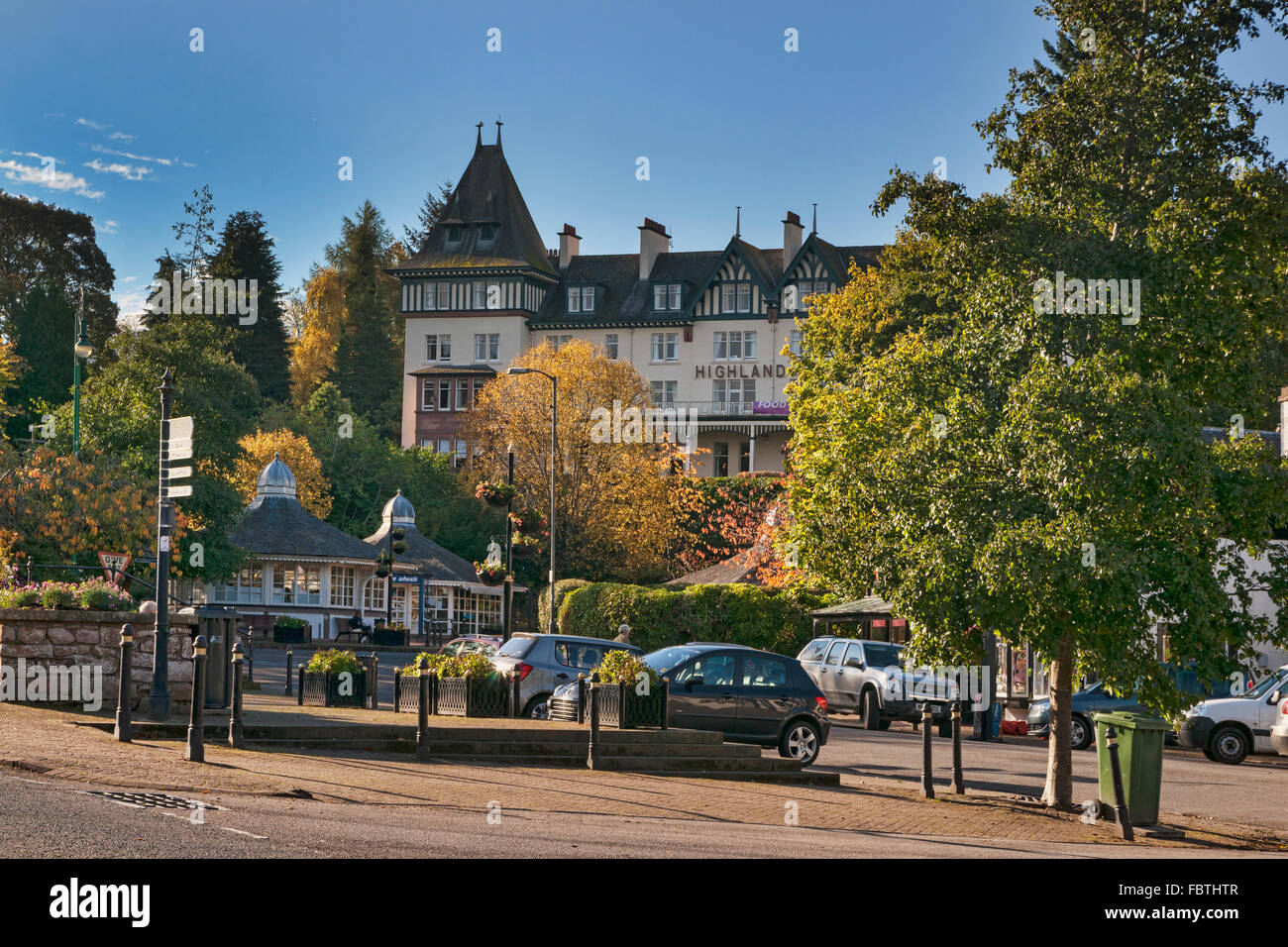 Town Centre, Strathpeffer, Ross and Cromartry, Scotland, UK Stock Photo