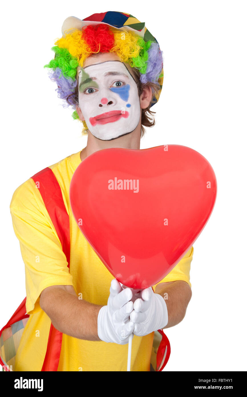 Clown in love Stock Photo - Alamy