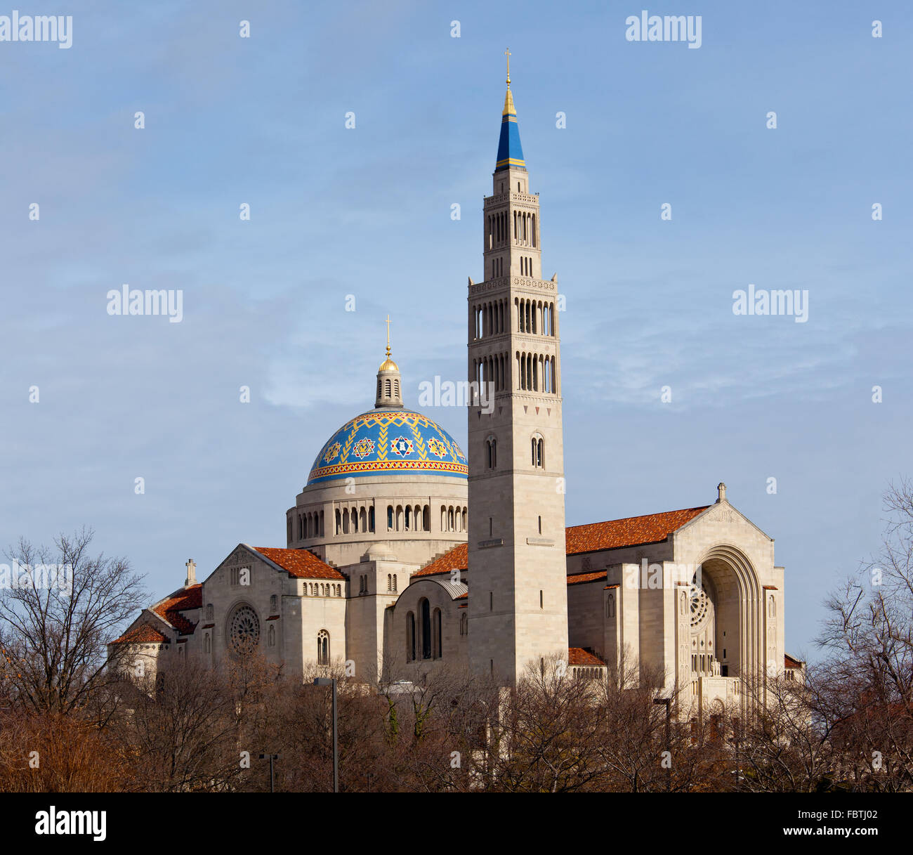 Basilica of the National Shrine of the Immaculate Conception Stock Photo