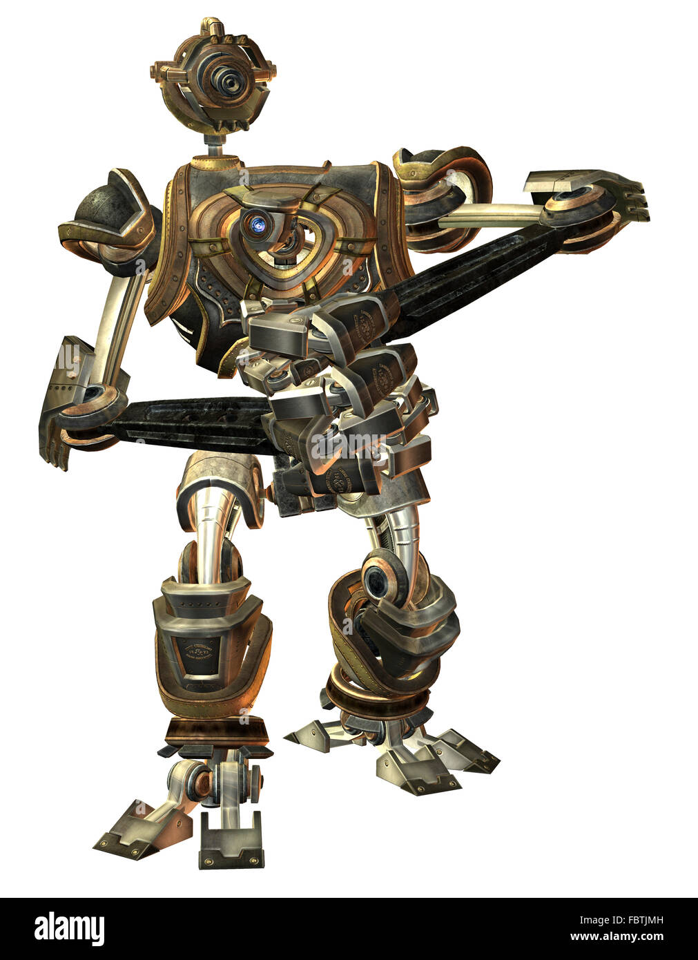 fighting machine in the steampunk style Stock Photo