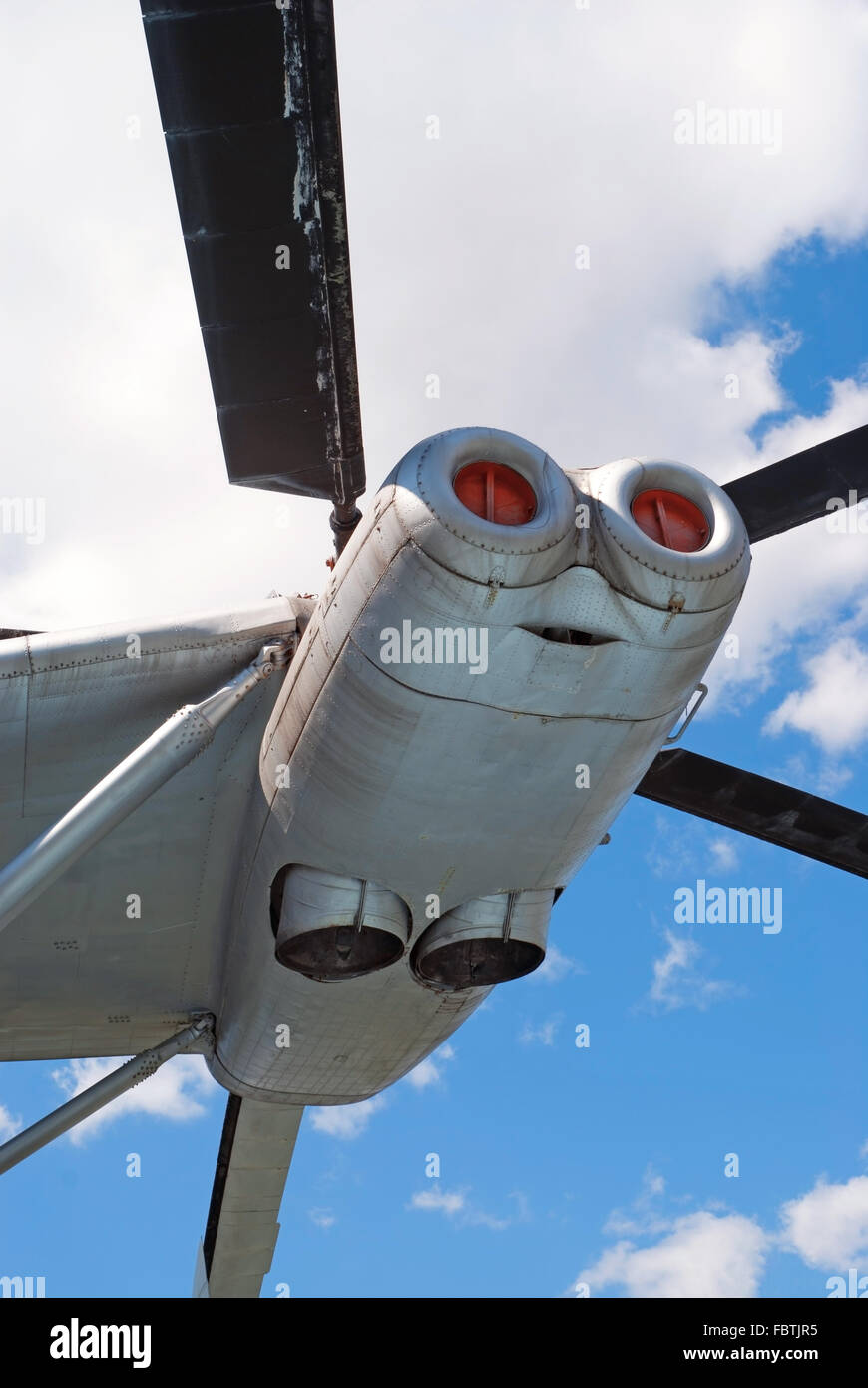 V-12 helicopter engine Stock Photo