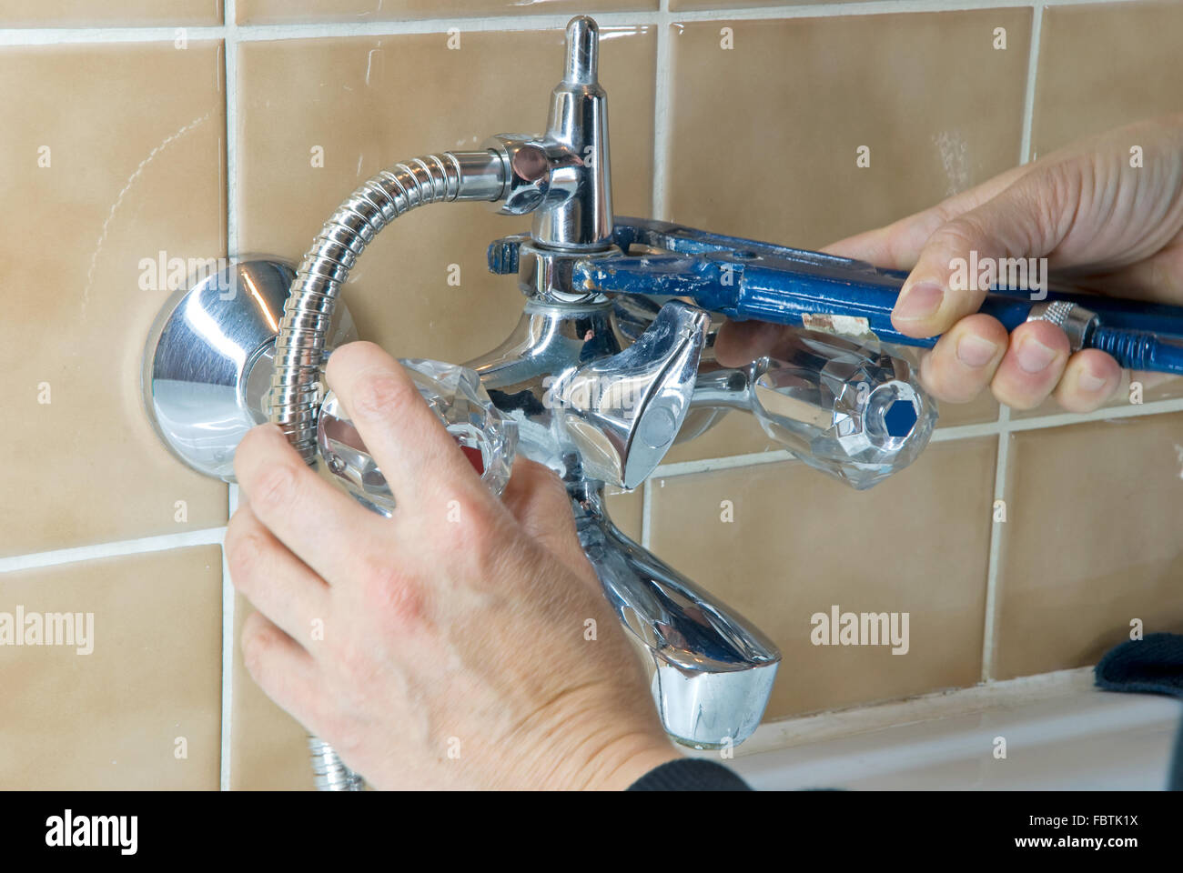plumber tap Stock Photo Alamy