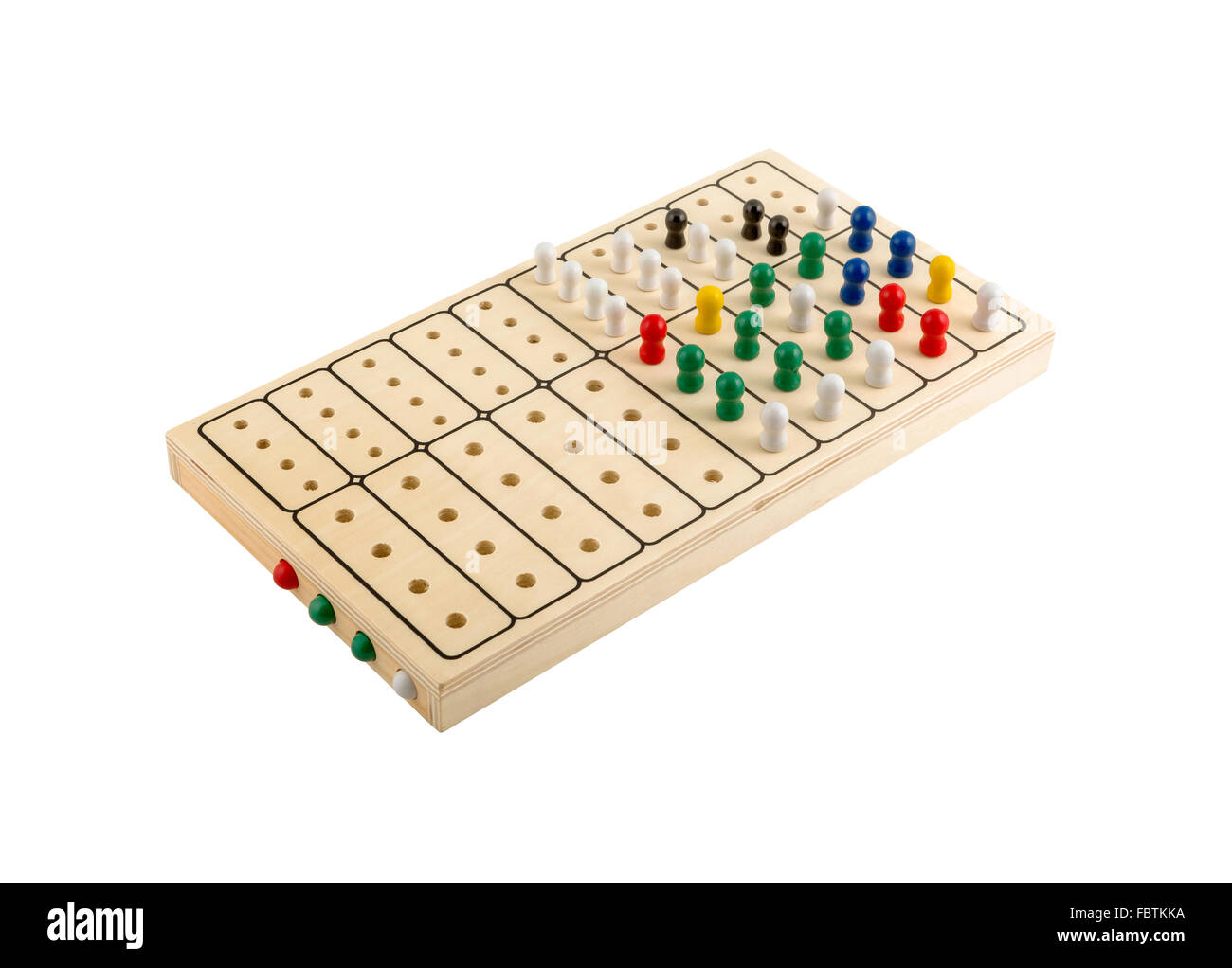 Mastermind Wooden Brain Teaser Game isolated on white with path