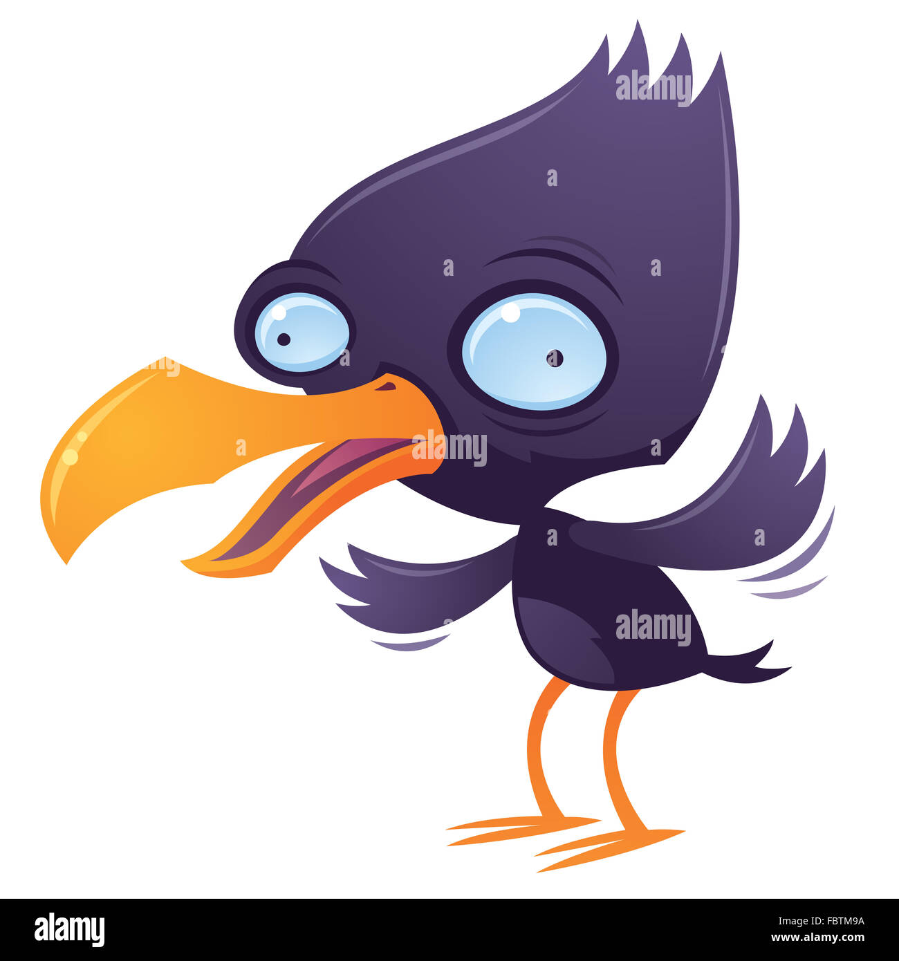Wacky Squawking Bird Stock Photo