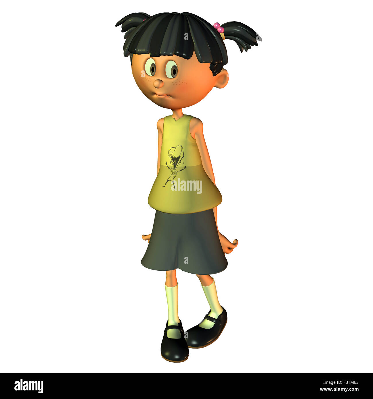 Cartoon shy girl hi-res stock photography and images - Alamy