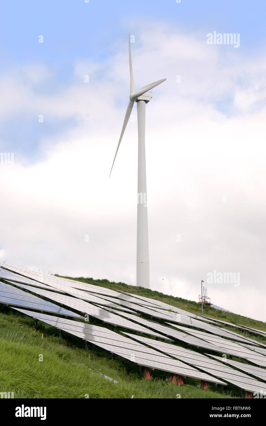 solar and wind power Stock Photo Alamy