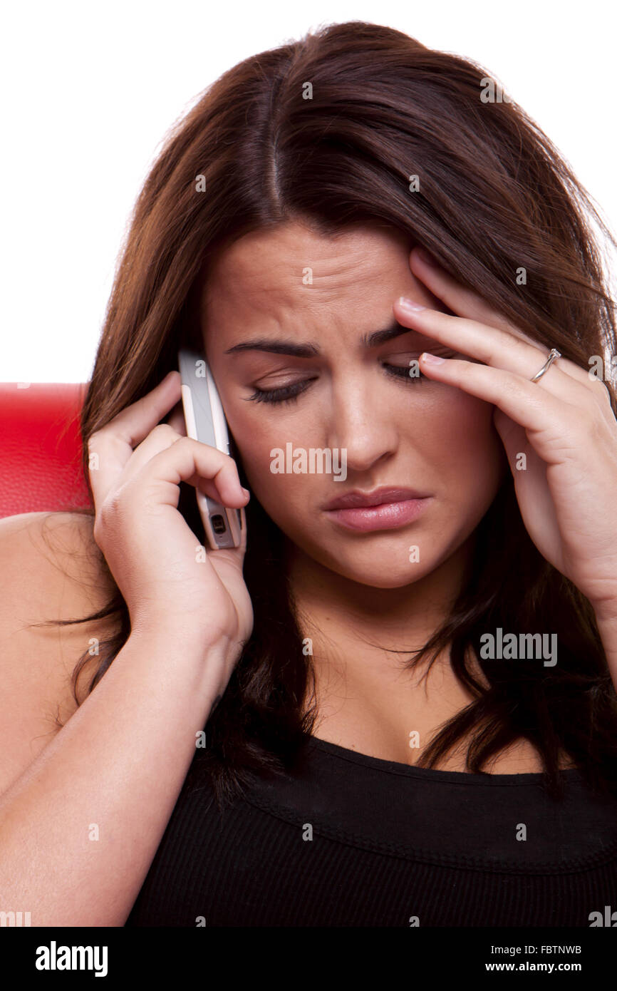 A young woman being sad. Stock Photo