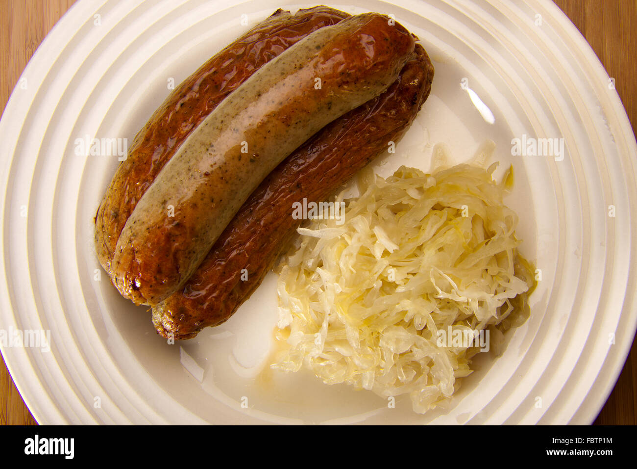Sausages and sauerkraut Stock Photo Alamy