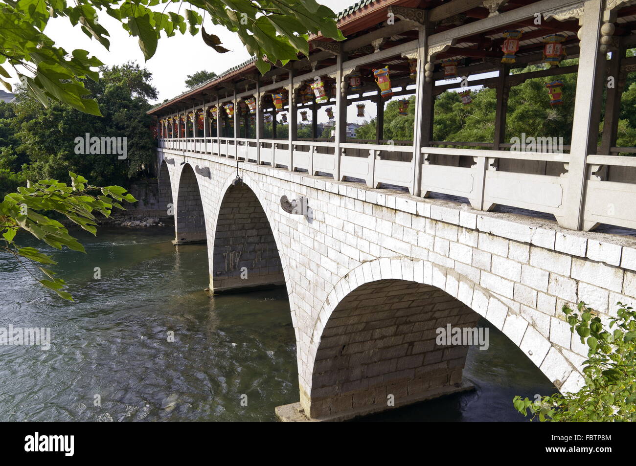 Chinese Arch stone bridge Stock Photo