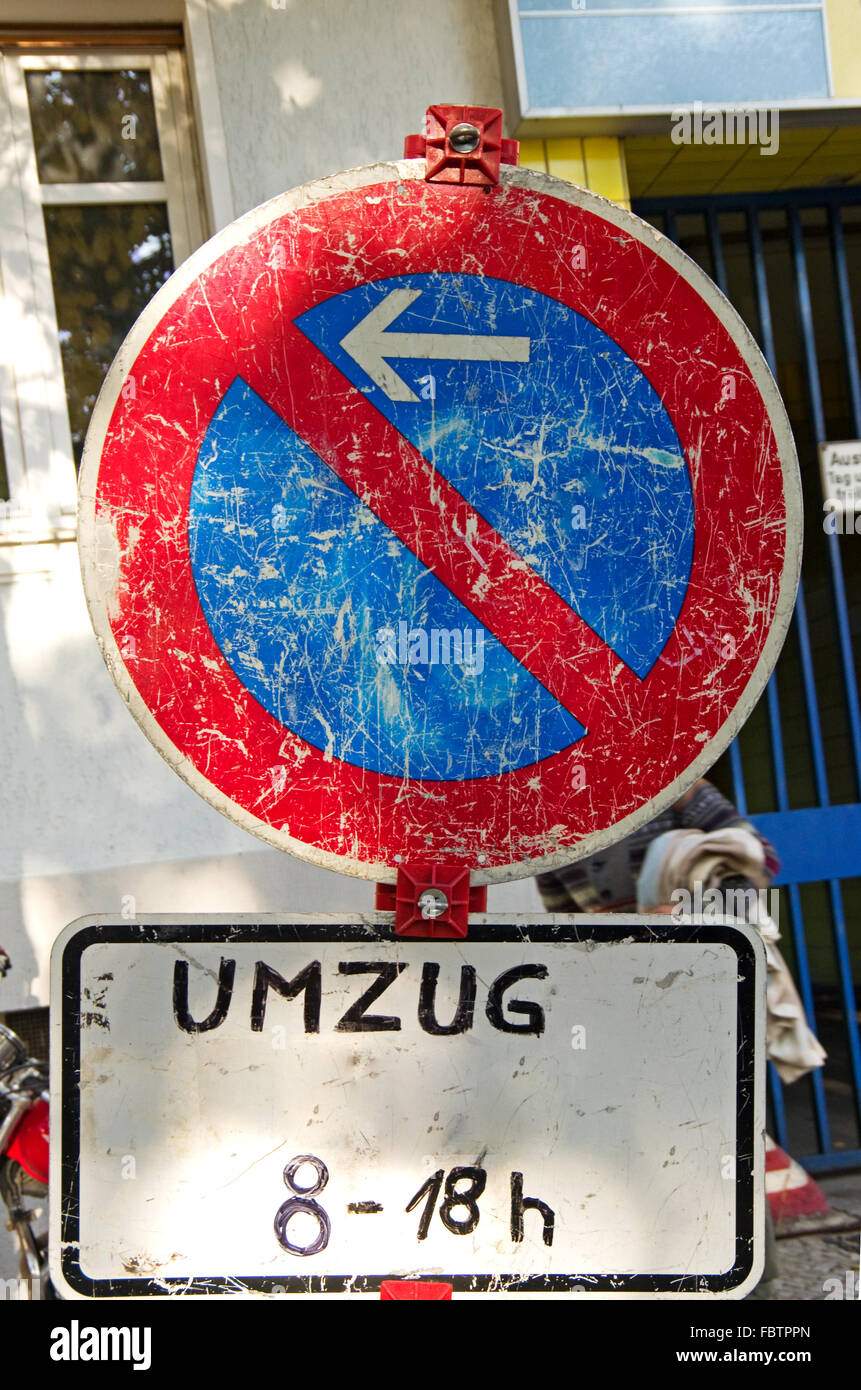 german sign umzug Stock Photo