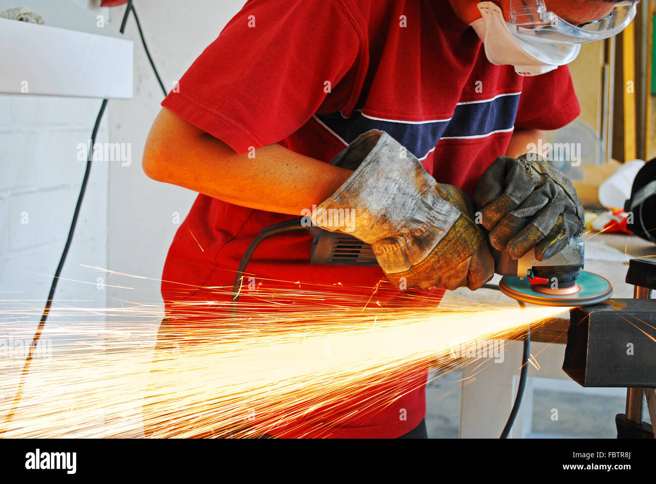 grinder metal worker Stock Photo Alamy