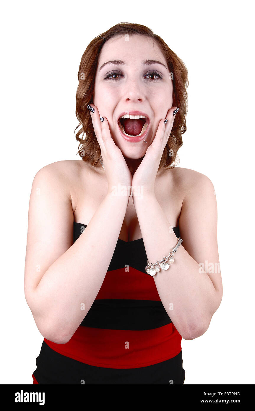 Screaming young girl. Stock Photo