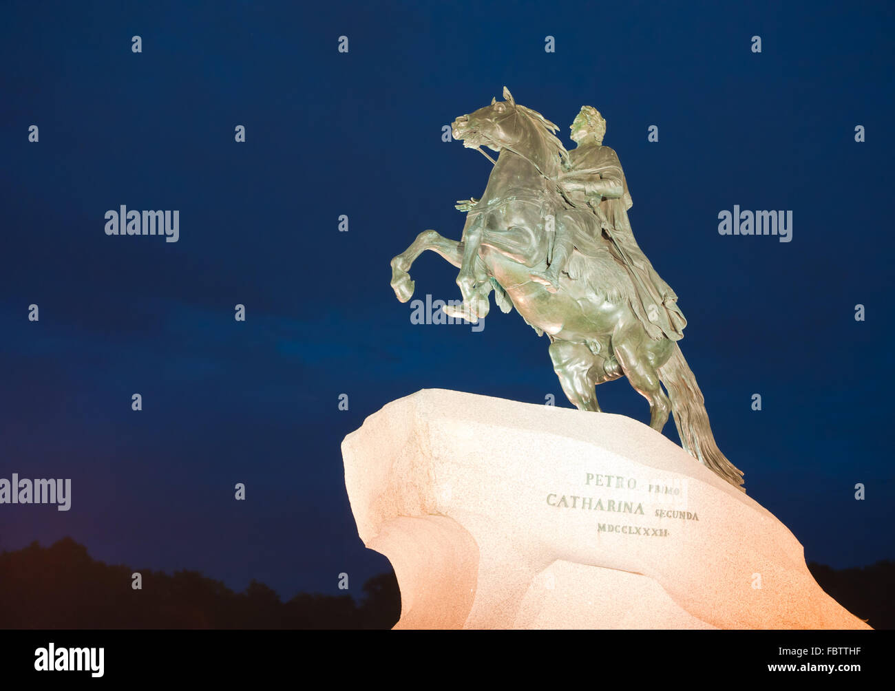 Bronze Horseman monument, Saint Petersburg, Russia Stock Photo