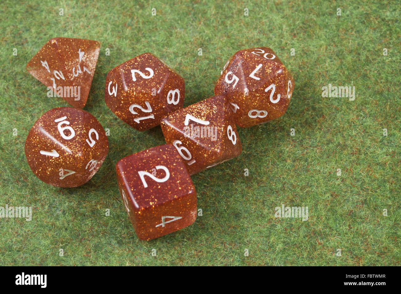 Full set of dice Stock Photo