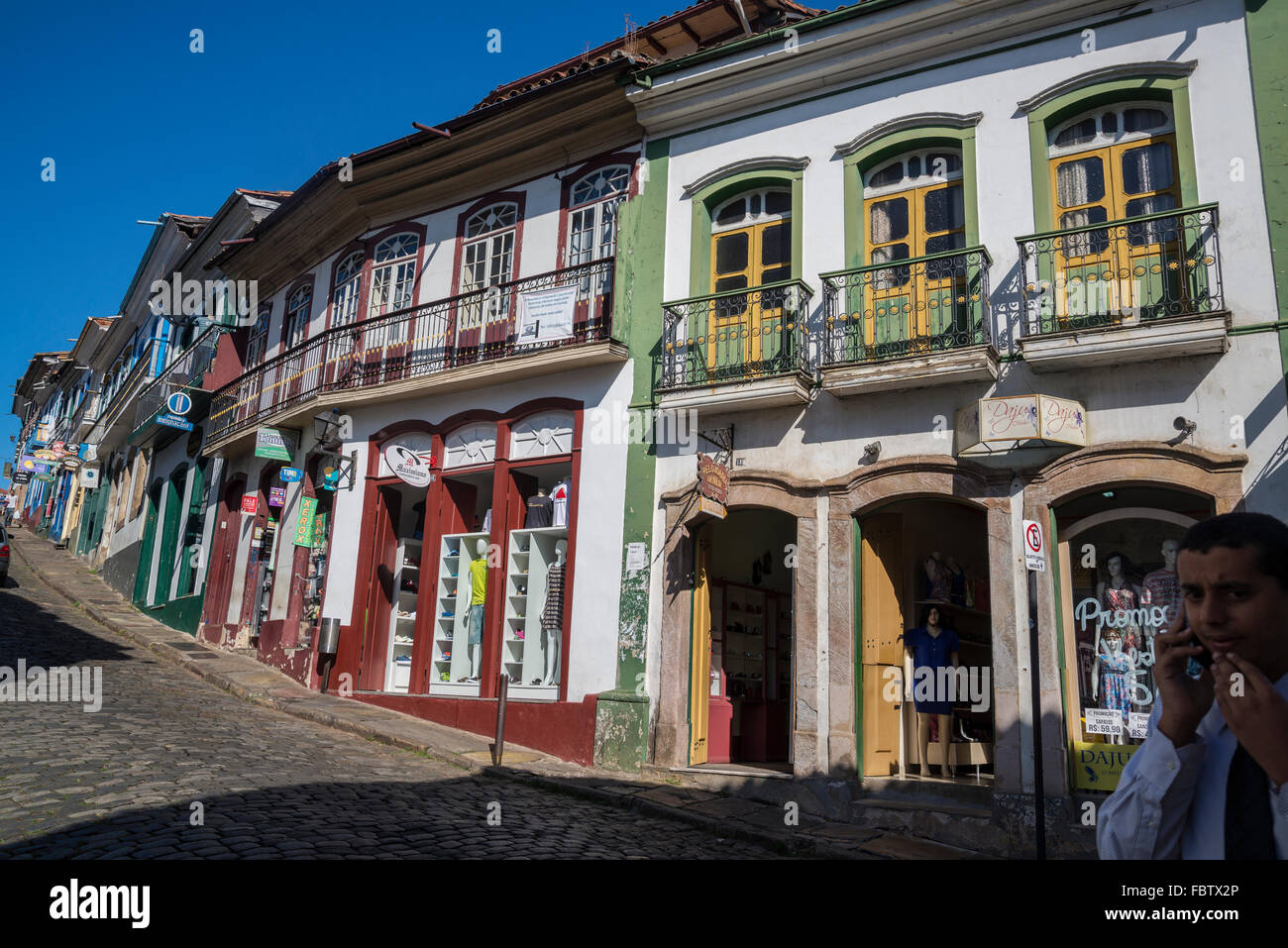 Colourful historical houses, Ouro Preto, Minas Gerais, Brazil Stock Photo Alamy