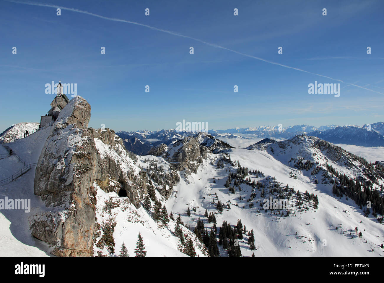 Winter on the Wendelstein Stock Photo