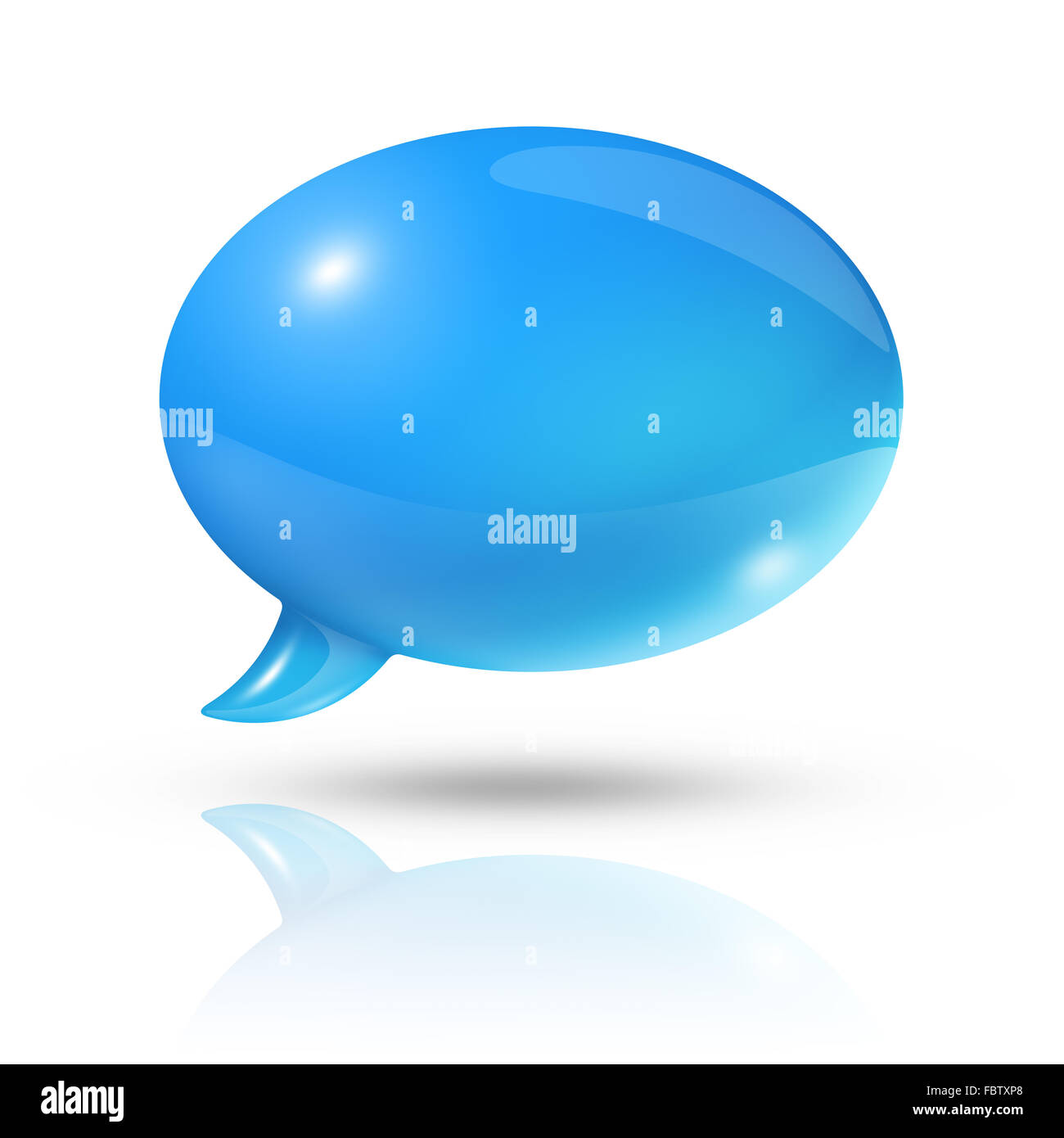 Blue speech bubble Stock Photo Alamy