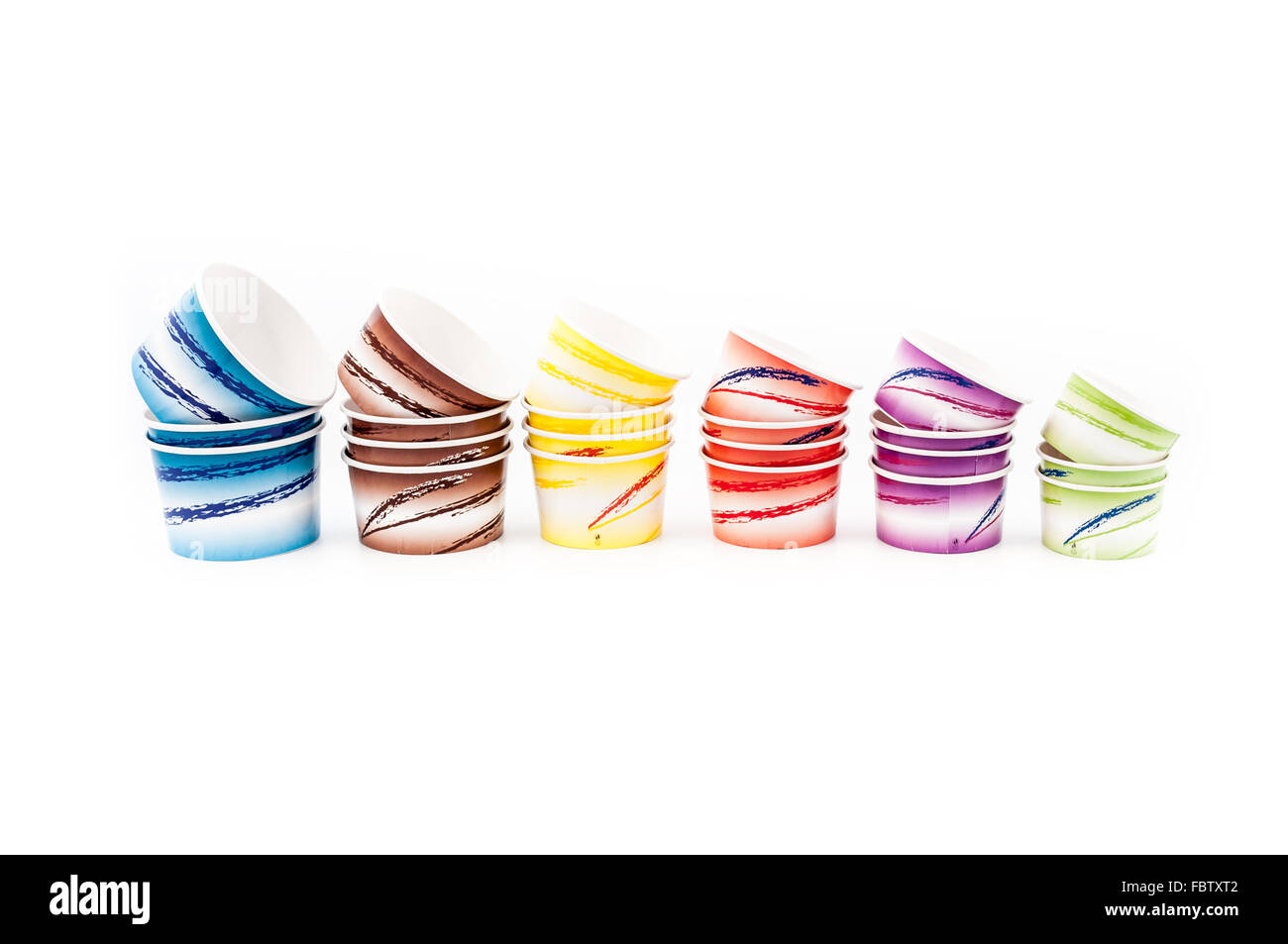 Ice cream paper cups Stock Photo - Alamy