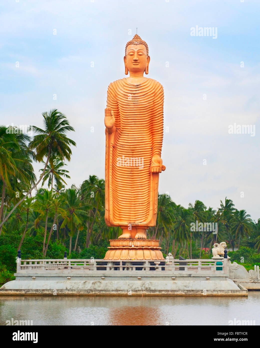Peraliya Buddha Statue in memory of tsunami 2004. Sri Lanka Stock Photo