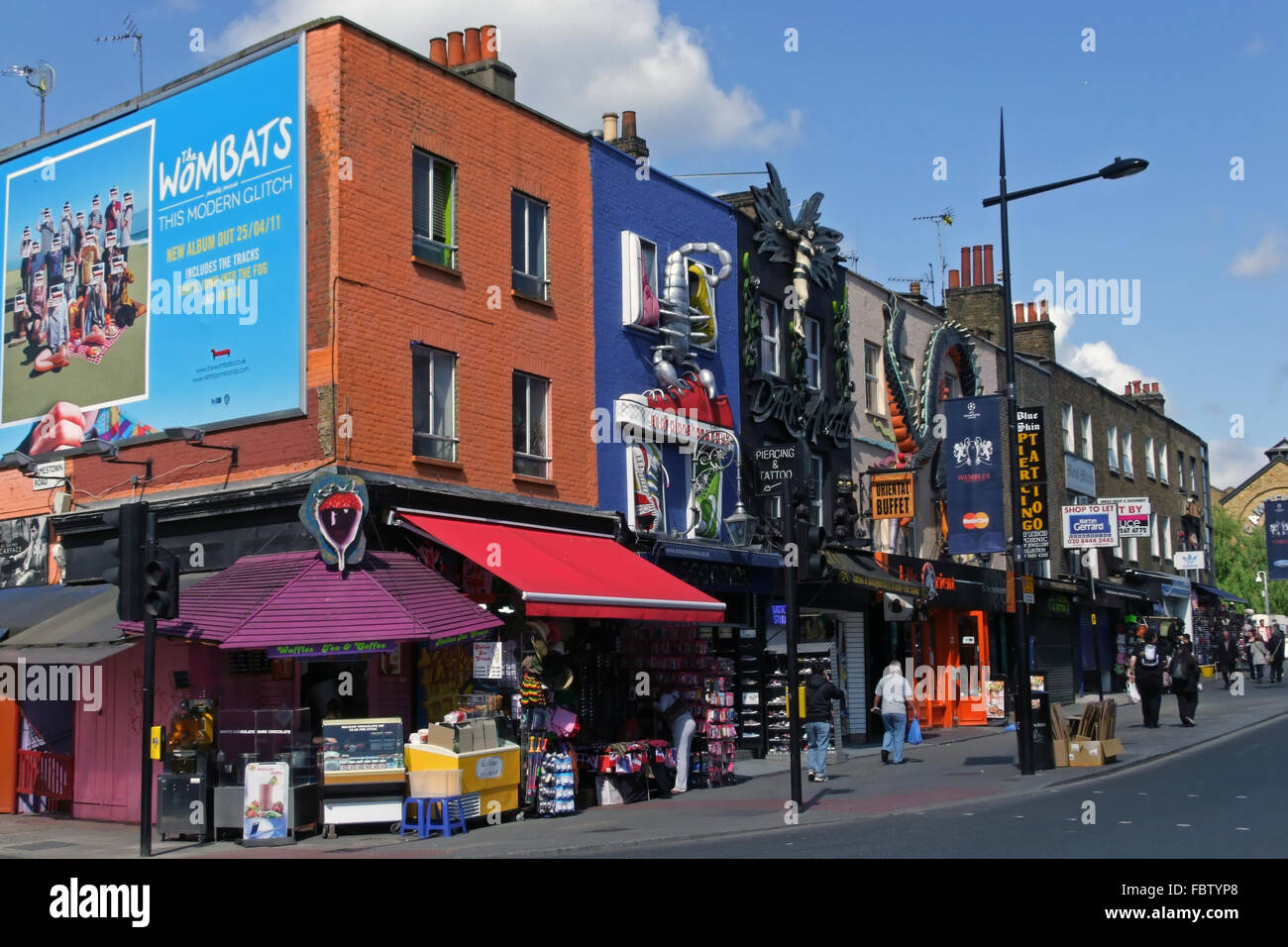 Shops at the scene-district Camden in London Stock Photo