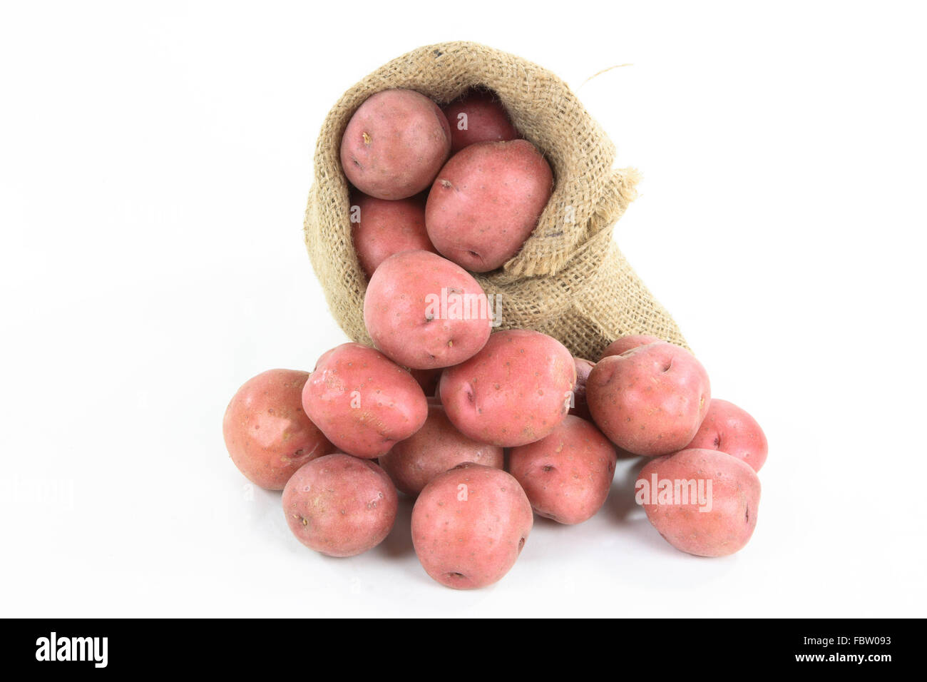 Red mini potatoes - horizontal orientation. Stock Photo
