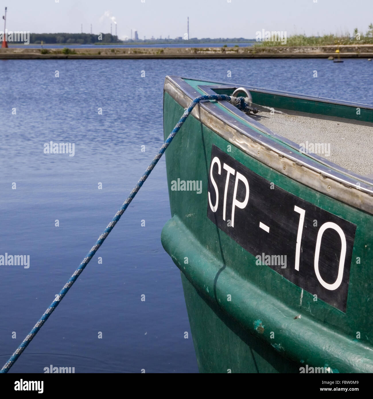 the harbour of Sepnica / Polen Stock Photo