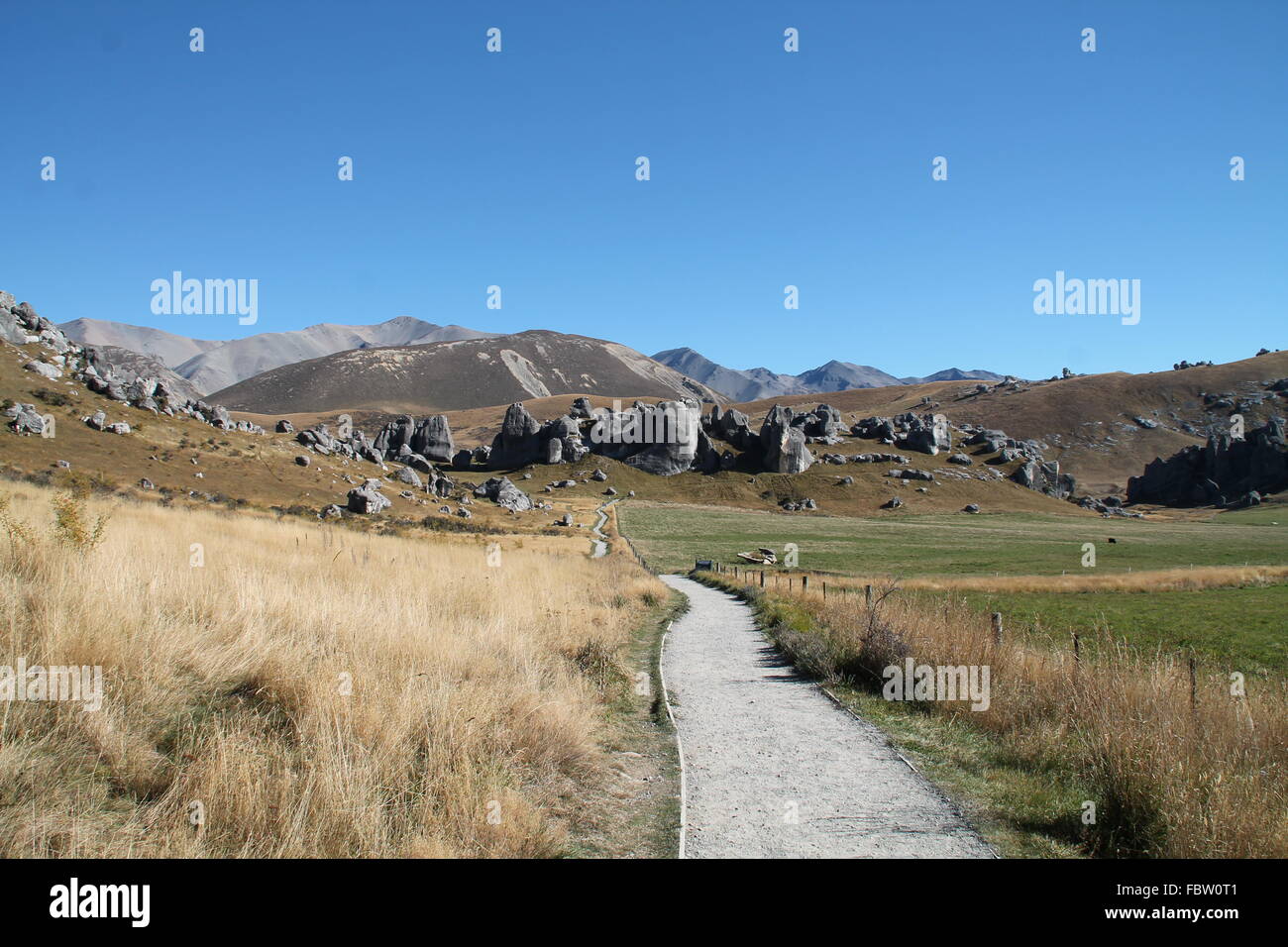 Castle Hill, New Zealand Stock Photo