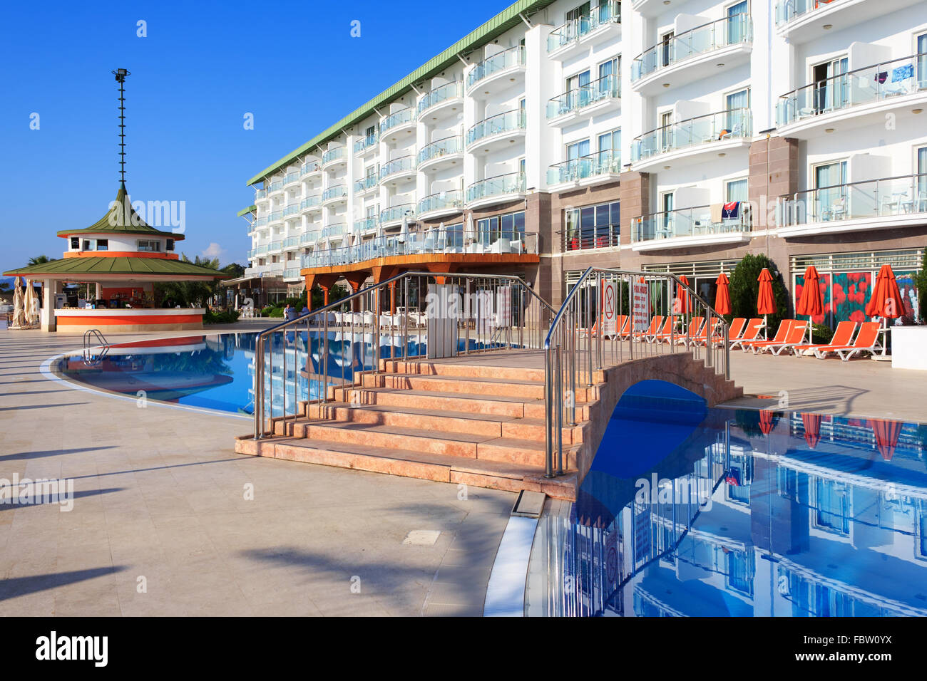Hotel swimming pool balcony hi-res stock photography and images - Alamy