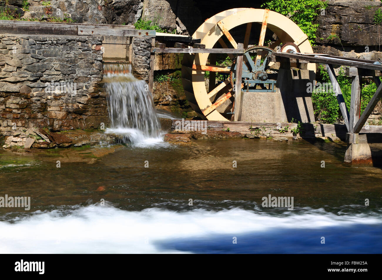 Water Wheel detail from live museum Stock Photo - Alamy