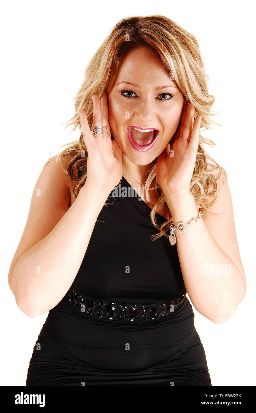 Screaming woman. Stock Photo