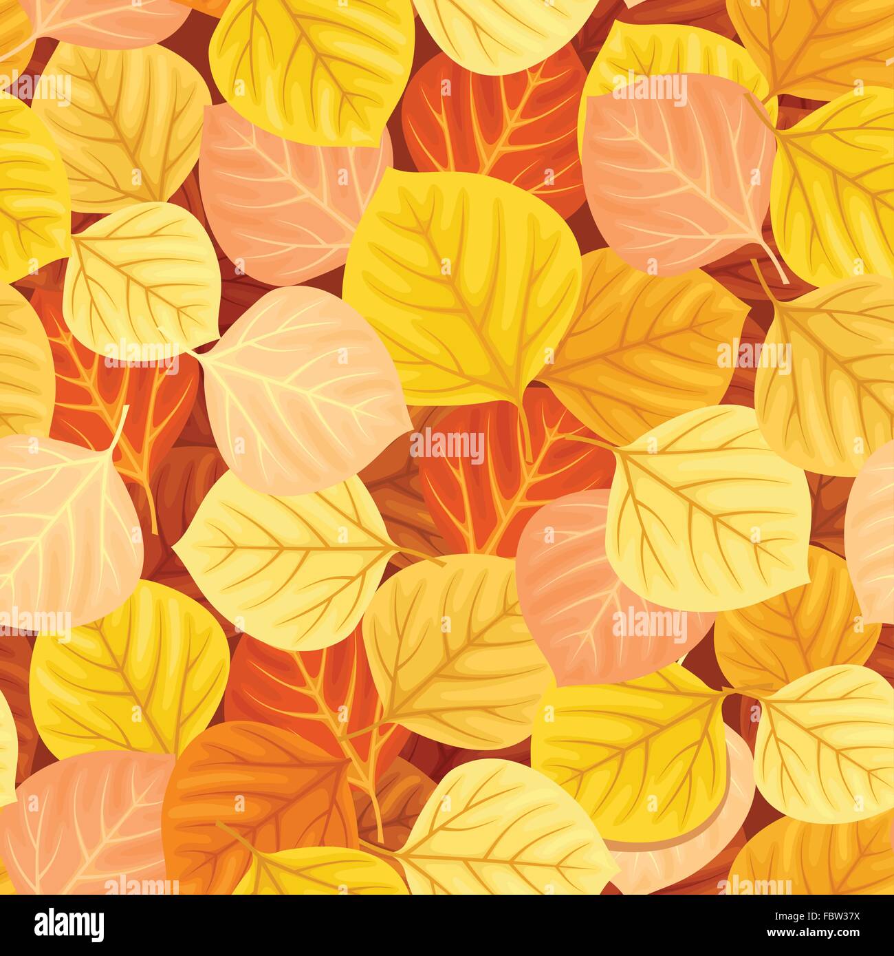 Seamless pattern with colorful autumn leaves. Vector illustration Stock ...