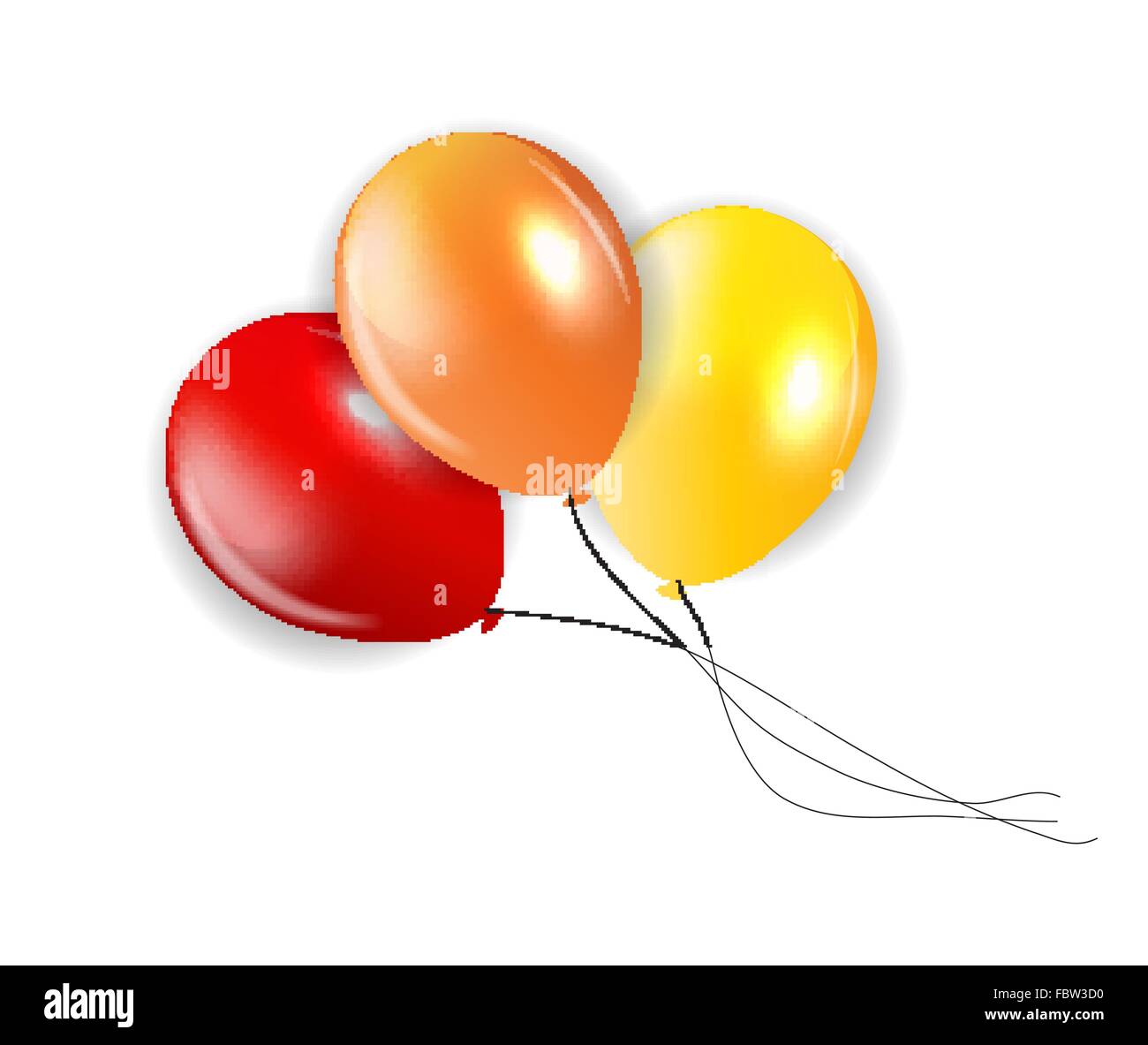 Set of Colored Balloons, Illustration Stock Vector Image & Art - Alamy