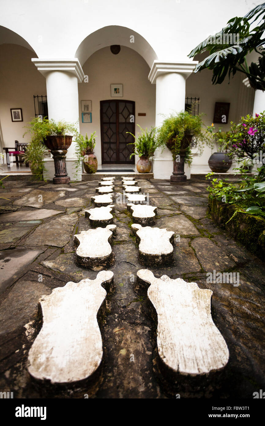 Entrance to Posada El Castillo, former residence of Plutarco Gastelum, Edward James' assistant, Xilitla, Mexico. Stock Photo
