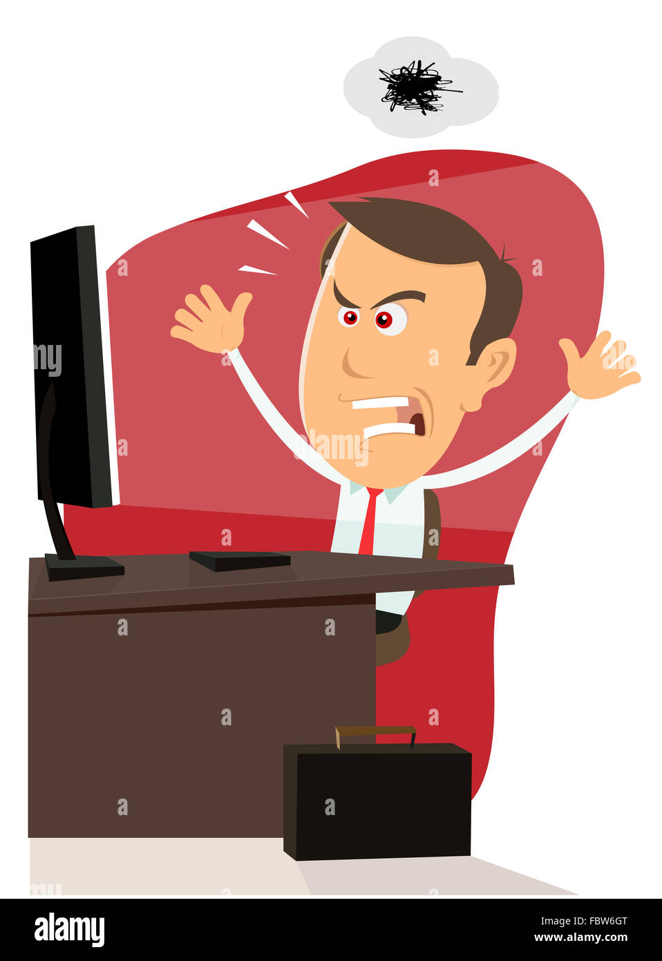 Error 404 - Computer Bug At Work Stock Photo