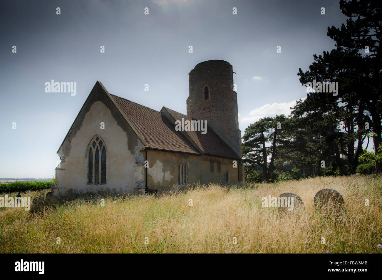 Ramsholt Church. Ramsholt, Suffolk, UK. Stock Photo