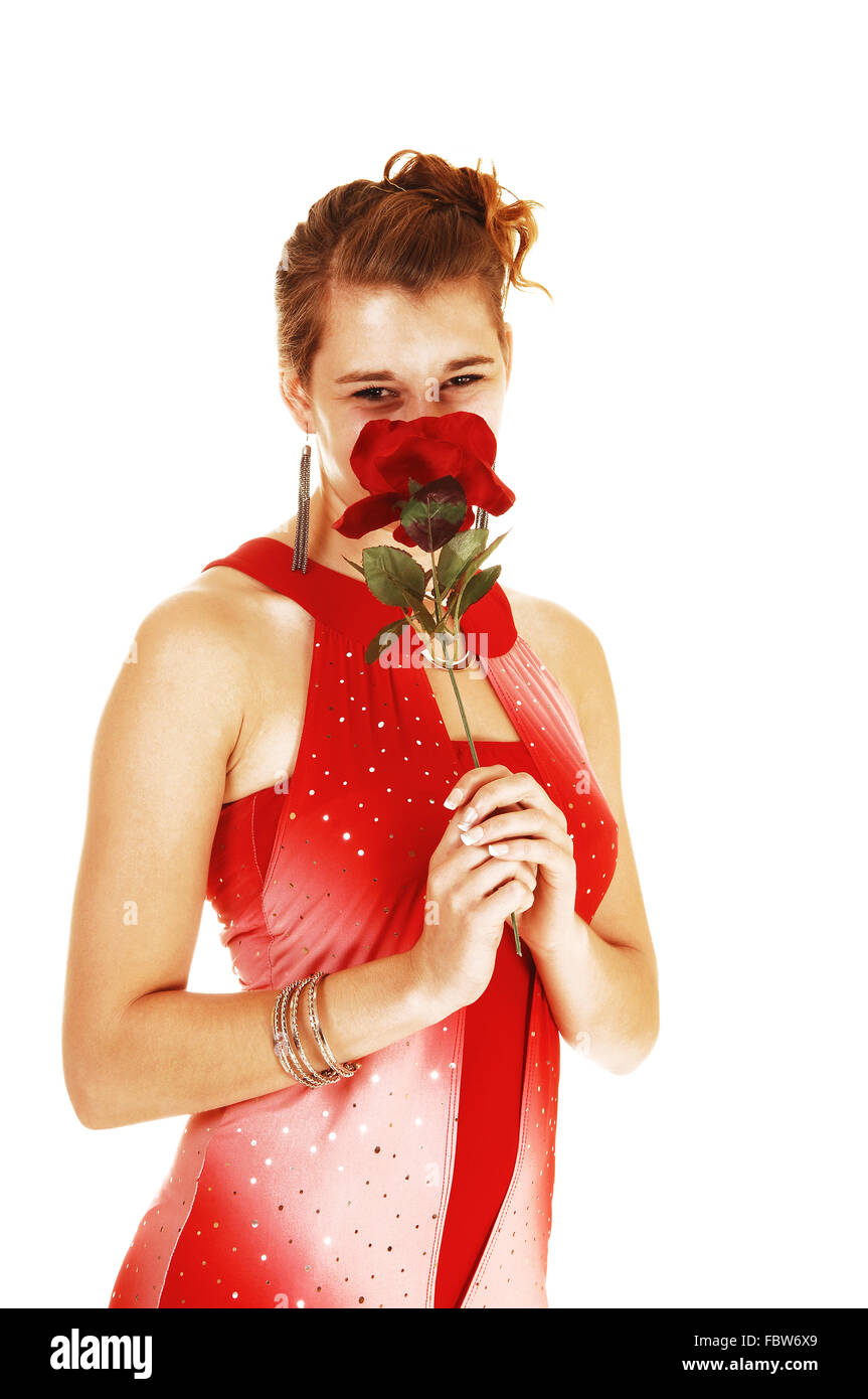 Girl in beautiful prom dress Stock Photo - Alamy