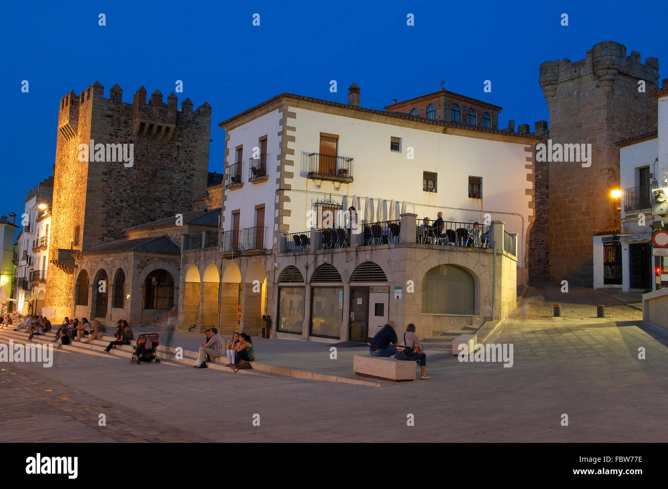 Caceres, Main Square, Old Town, Plaza Mayor, UNESCO world Heritage site