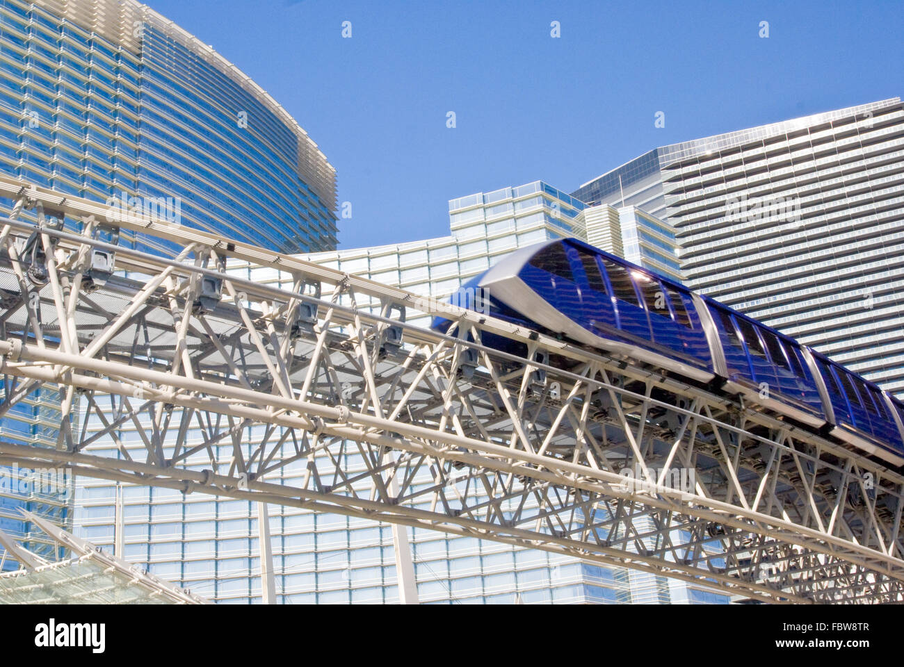 Monorail in Las vegas Stock Photo
