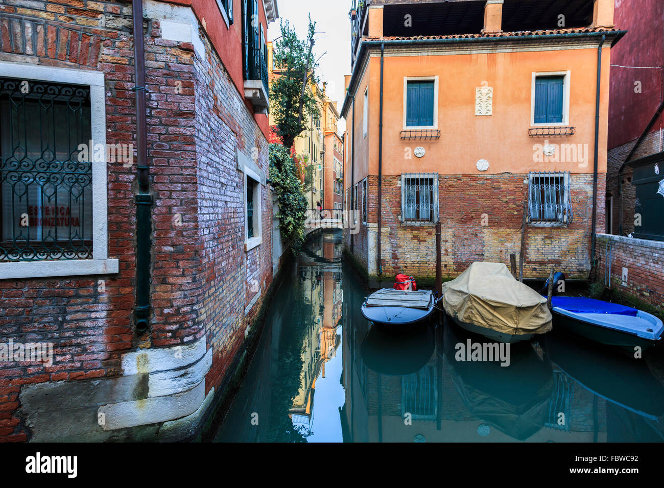Reflection in a canal in Venice, Italy Stock Photo - Alamy