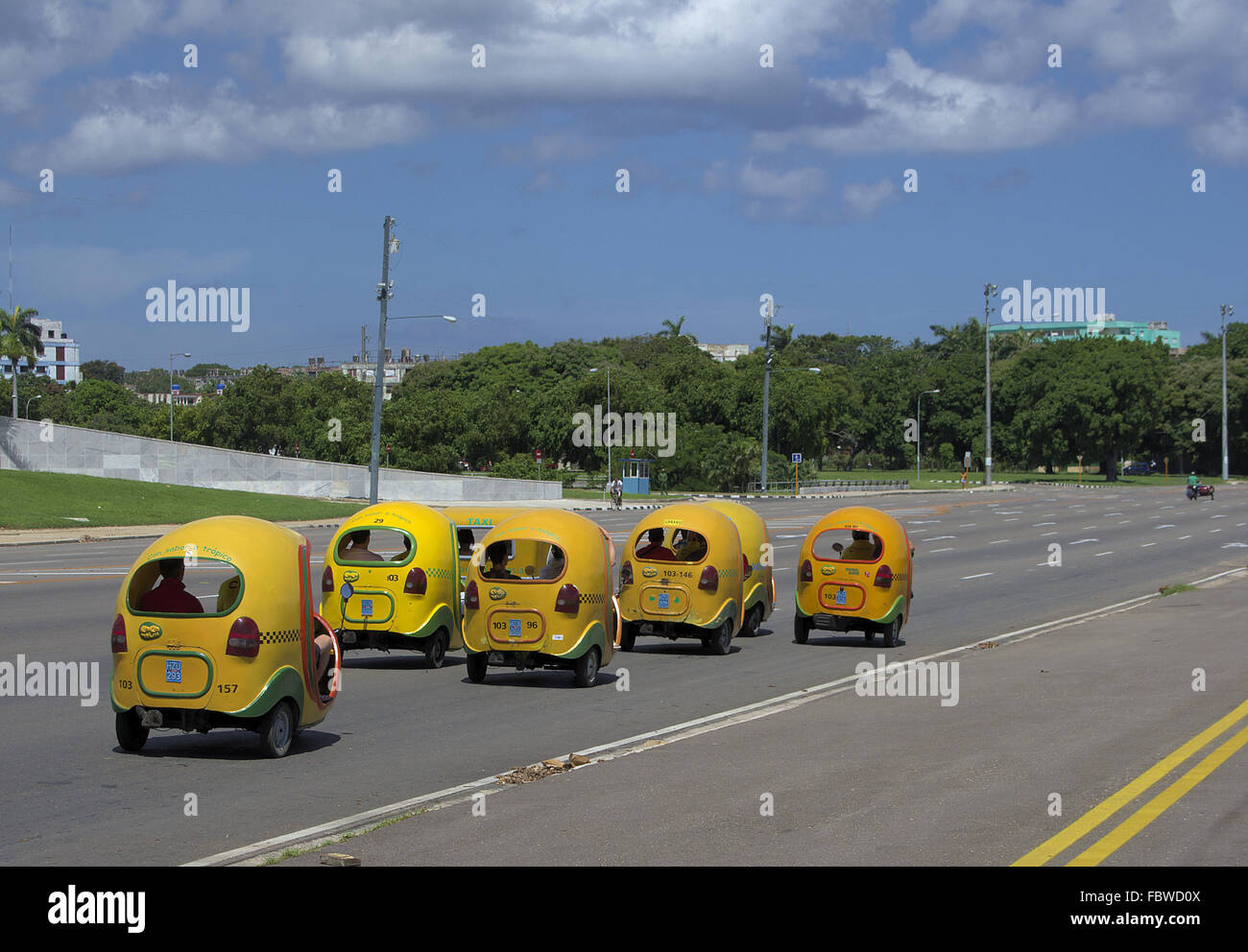 Cuba coco taxi Stock Photo
